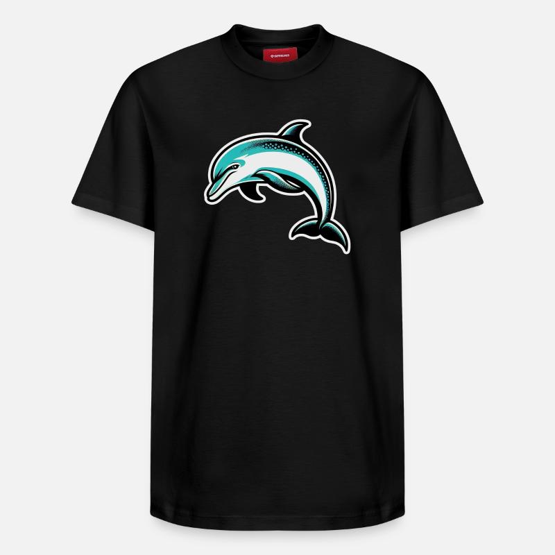 Dauphin - T-shirt unisexe décontracté en coton Supima – de SPREAD - noir