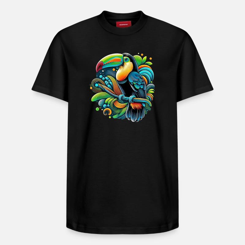 Toucan - T-shirt unisexe décontracté en coton Supima – de SPREAD - noir