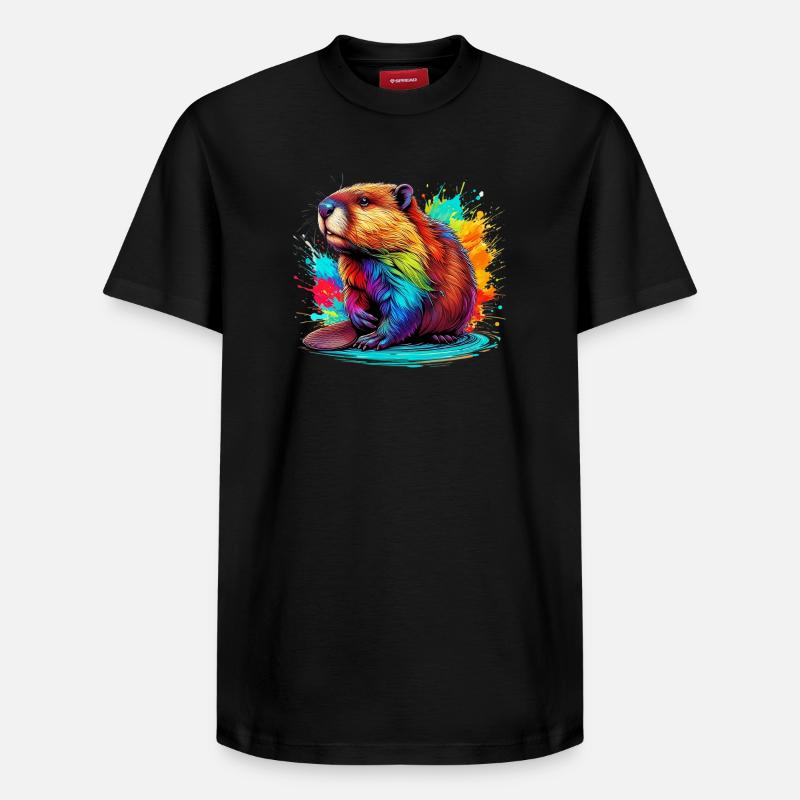 Castor - T-shirt unisexe décontracté en coton Supima – de SPREAD - noir