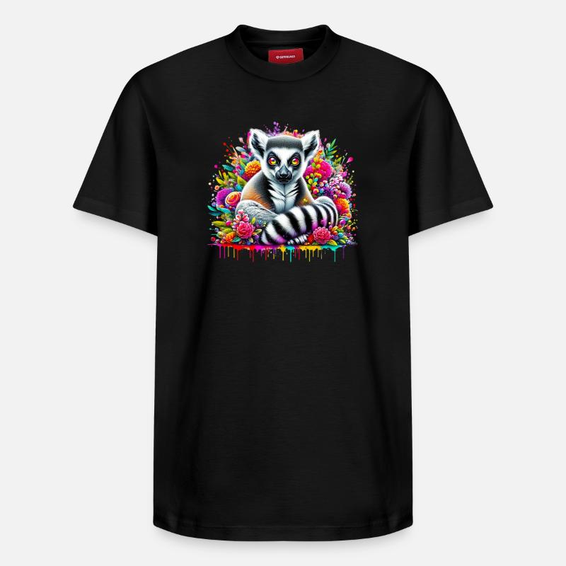 Lémurien - T-shirt unisexe décontracté en coton Supima – de SPREAD - noir