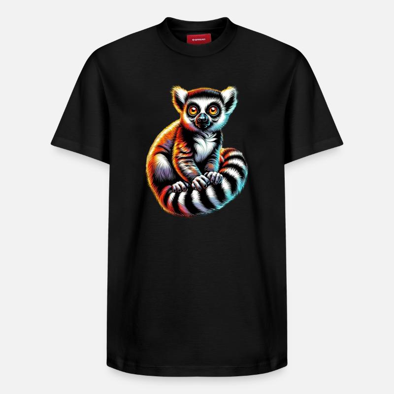 Lémurien - T-shirt unisexe décontracté en coton Supima – de SPREAD - noir