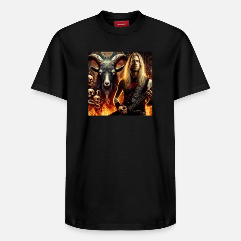 Guitariste infernal - T-shirt unisexe décontracté en coton Supima – de SPREAD - noir