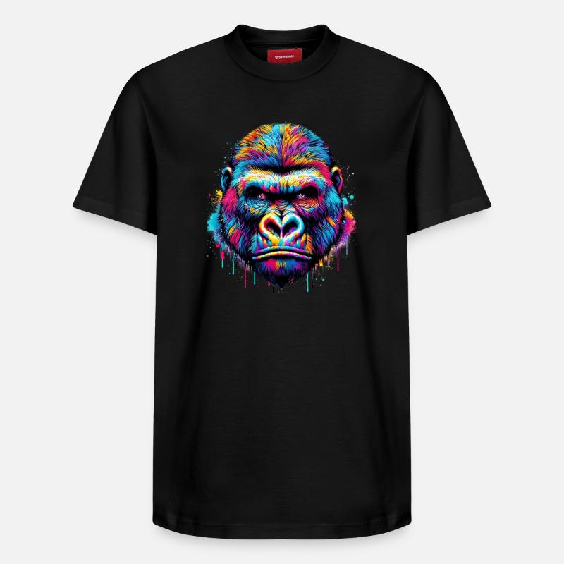 Gorille - T-shirt unisexe décontracté en coton Supima – de SPREAD - noir
