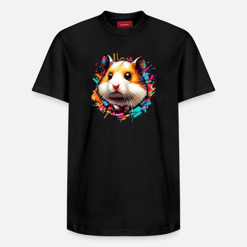 Hamster - T-shirt unisexe décontracté en coton Supima – de SPREAD - noir