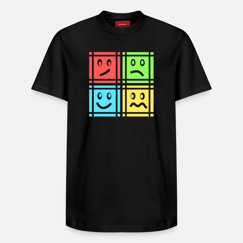 Geometric Patterns - Relaxed Unisex Supima Cotton T-Shirt – by SPREAD - black