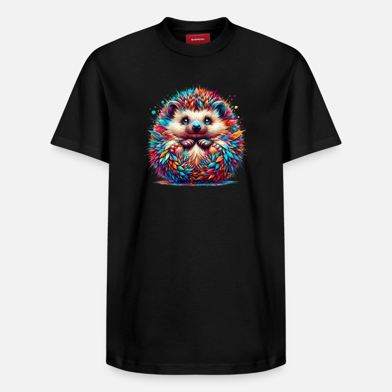 Igel - Relaxed Unisex Supima Cotton T-Shirt – von SPREAD - Schwarz
