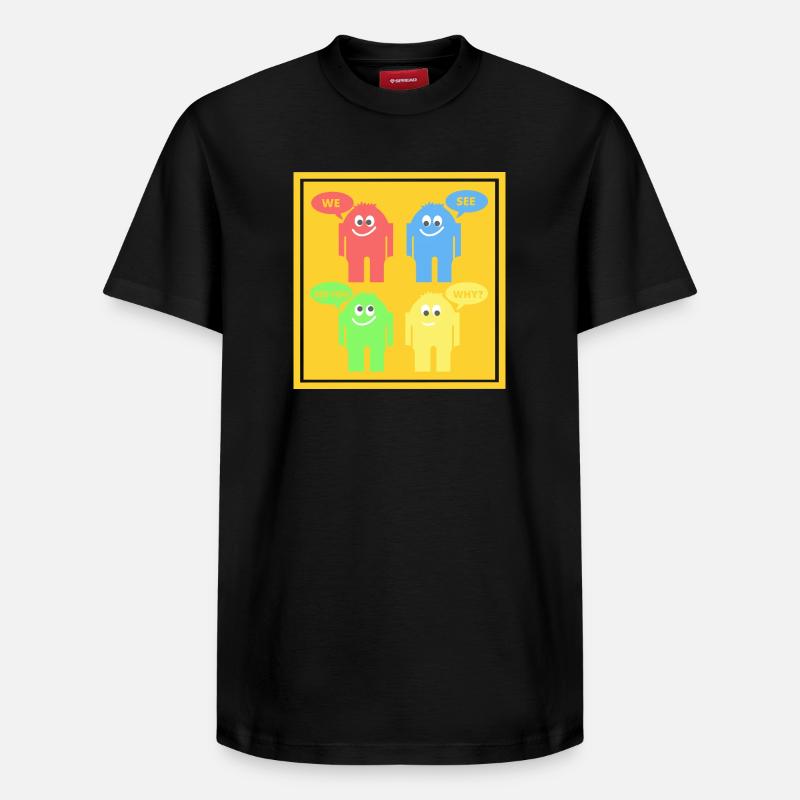 Drôles d’hommes - T-shirt unisexe décontracté en coton Supima – de SPREAD - noir
