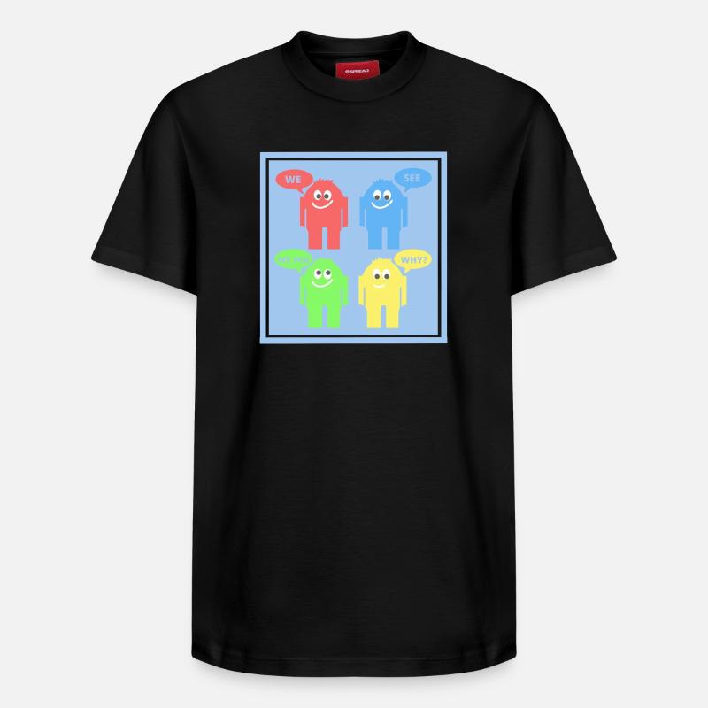 Drôles d’hommes - T-shirt unisexe décontracté en coton Supima – de SPREAD - noir