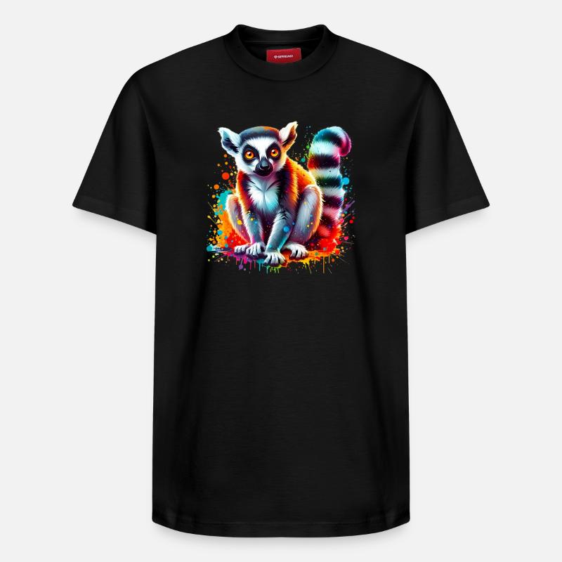 Lémurien - T-shirt unisexe décontracté en coton Supima – de SPREAD - noir