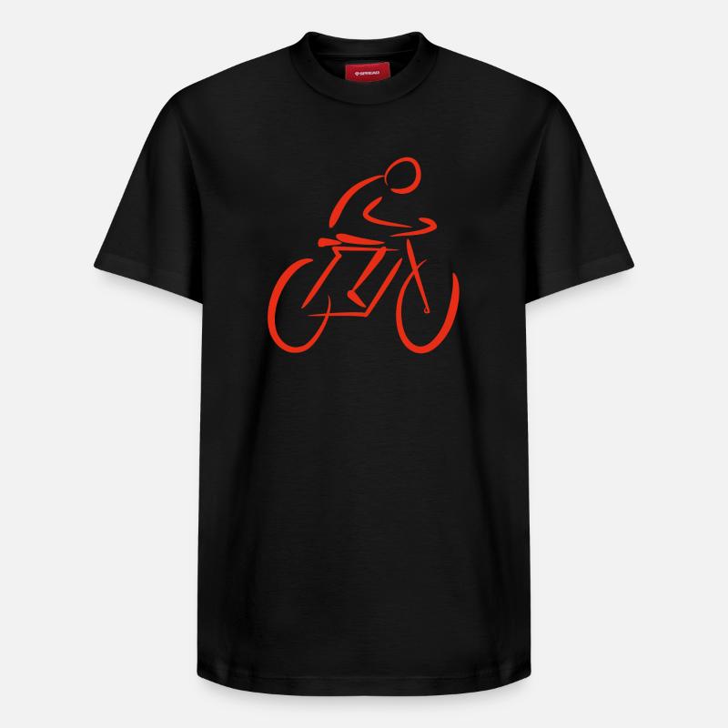 Vélo stylisé - T-shirt unisexe décontracté en coton Supima – de SPREAD - noir