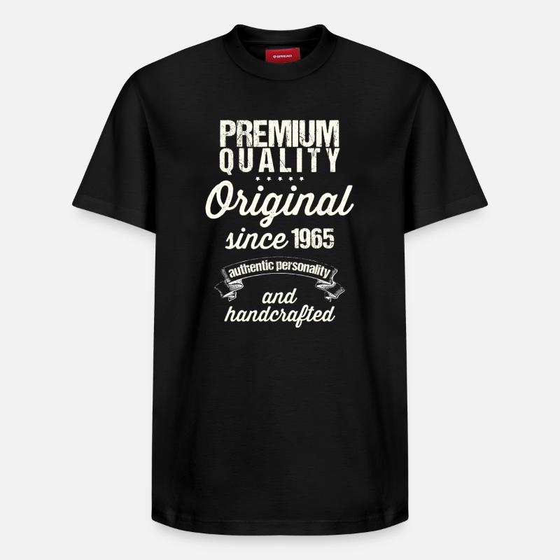 Né en 1965 - T-shirt unisexe décontracté en coton Supima – de SPREAD - noir