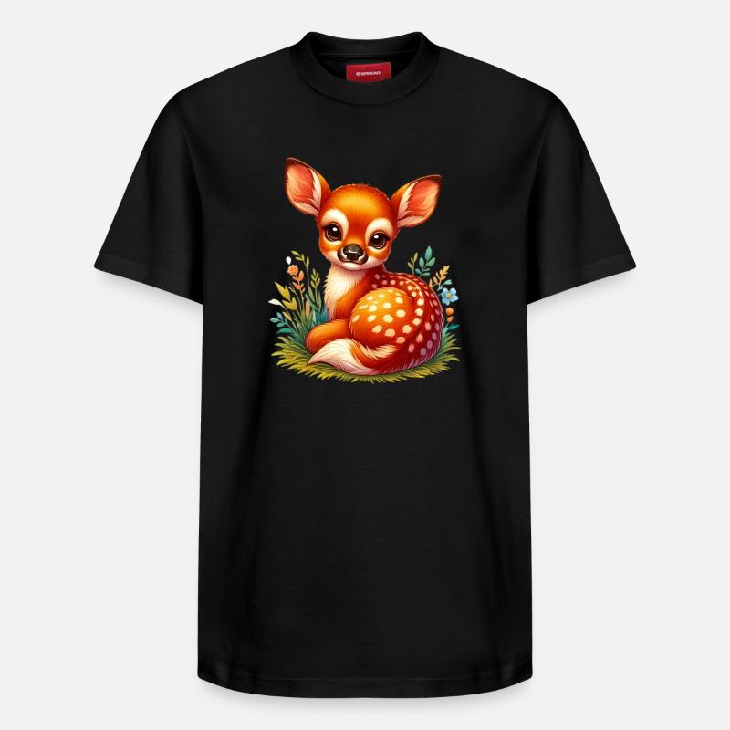 Faon - T-shirt unisexe décontracté en coton Supima – de SPREAD - noir