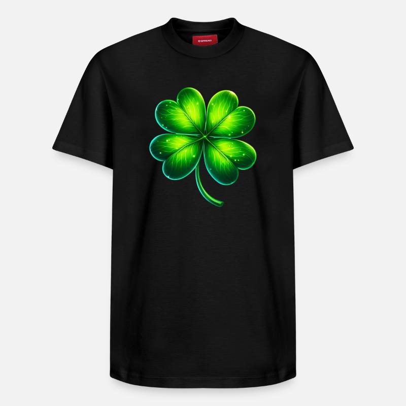 Vierblättriges Kleeblatt - Relaxed Unisex Supima Cotton T-Shirt – von SPREAD - Schwarz
