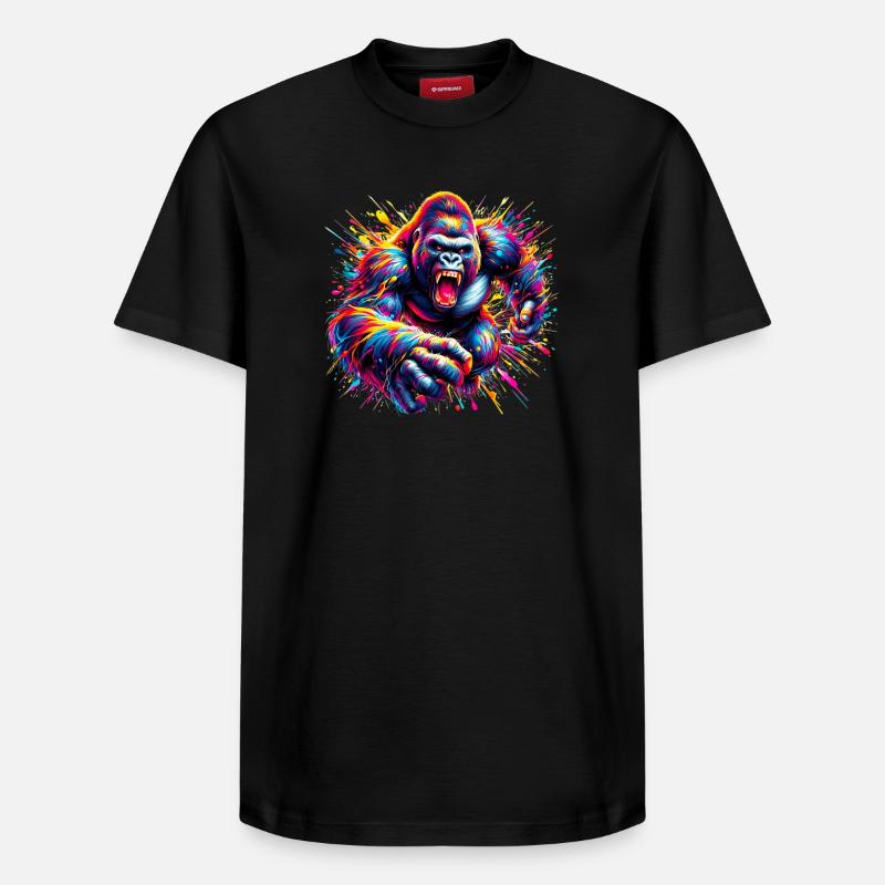 Gorilla - Relaxed Unisex Supima Cotton T-Shirt – von SPREAD - Schwarz