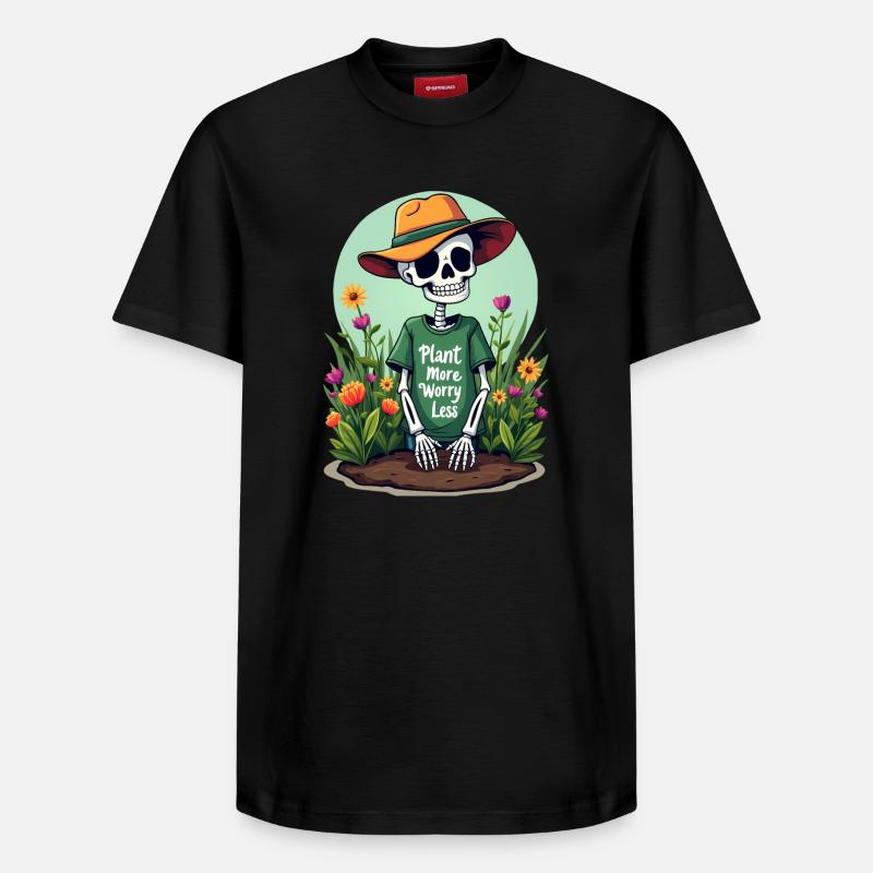 PLANTEZ PLUS, SOUCIEZ-VOUS MOINS - T-shirt unisexe décontracté en coton Supima – de SPREAD - noir