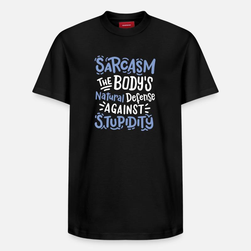Sarkasmus sarkastischer Spruch - Relaxed Unisex Supima Cotton T-Shirt – von SPREAD - Schwarz