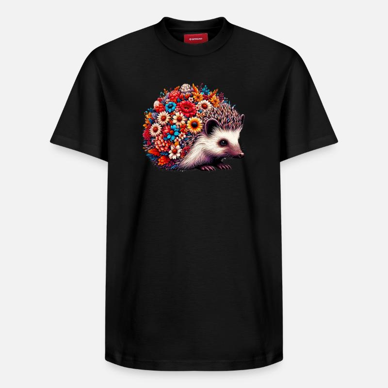 Igel - Relaxed Unisex Supima Cotton T-Shirt – von SPREAD - Schwarz