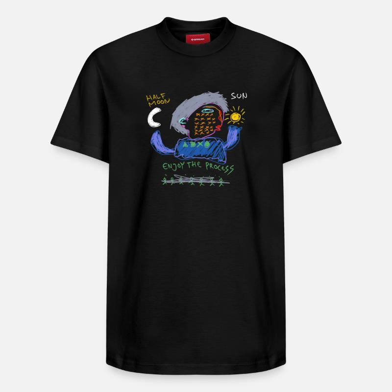 Profitez du processus - T-shirt unisexe décontracté en coton Supima – de SPREAD - noir