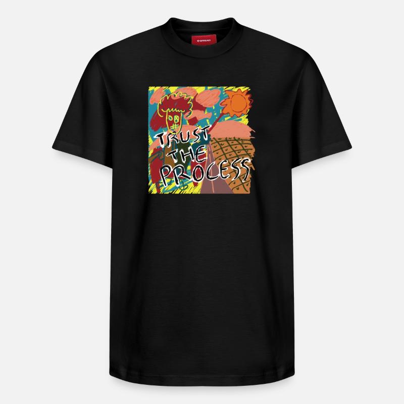 Trust the process - Relaxed Unisex Supima Cotton T-Shirt – von SPREAD - Schwarz