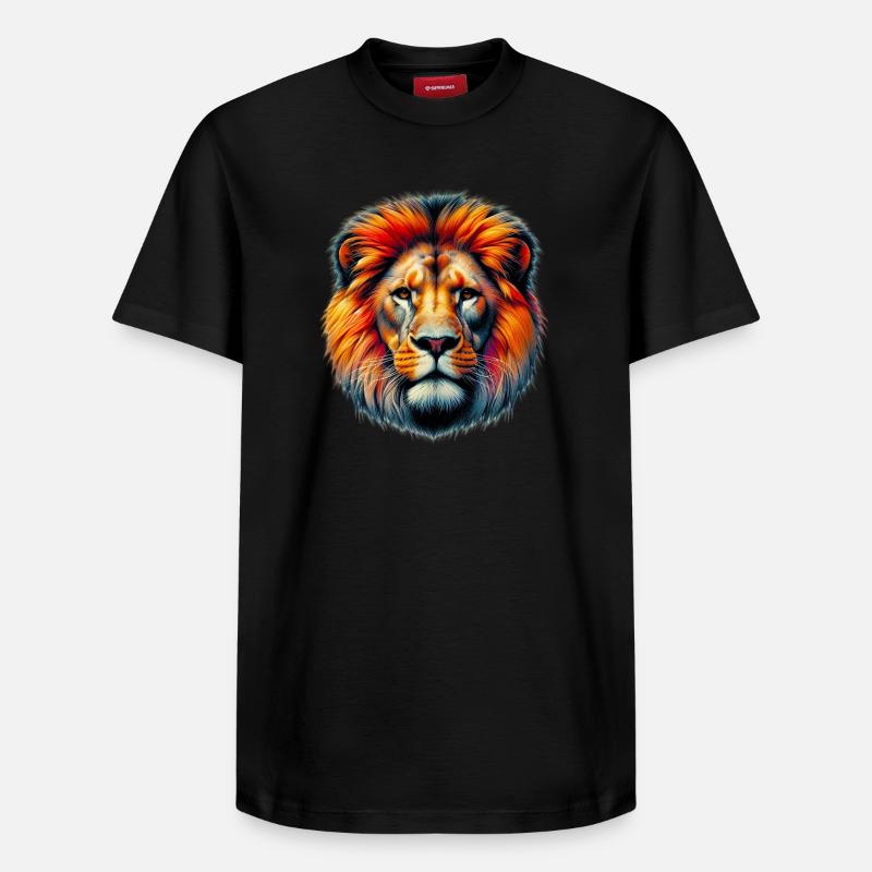 Lion - T-shirt unisexe décontracté en coton Supima – de SPREAD - noir
