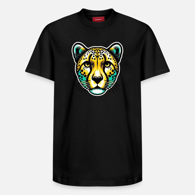 Gepard - Relaxed Unisex Supima Cotton T-Shirt – von SPREAD - Schwarz