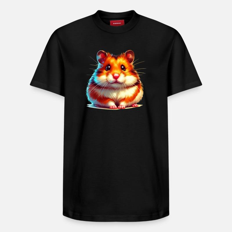Hamster - T-shirt unisexe décontracté en coton Supima – de SPREAD - noir
