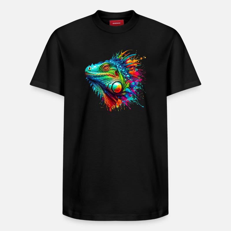 Iguane - T-shirt unisexe décontracté en coton Supima – de SPREAD - noir