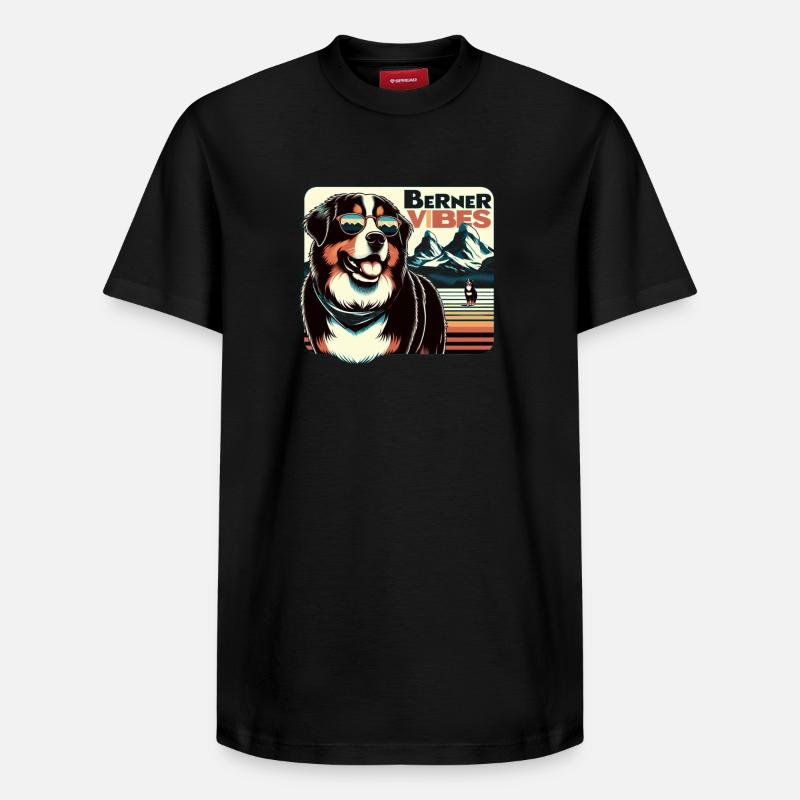 Bouvier bernois - T-shirt unisexe décontracté en coton Supima – de SPREAD - noir