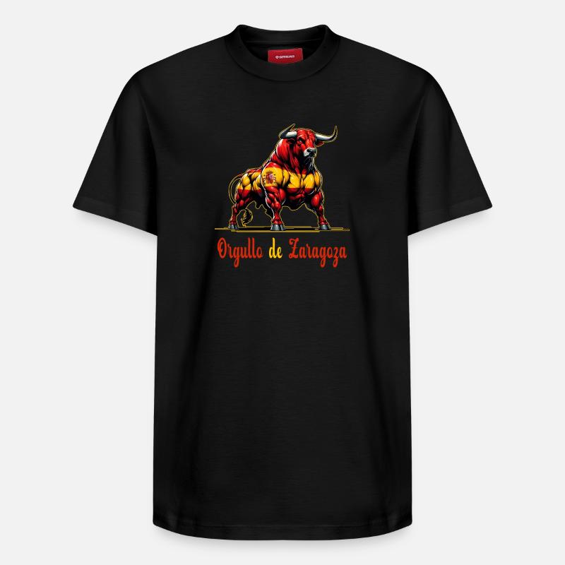 Design du drapeau Pride Zaragoza - T-shirt unisexe décontracté en coton Supima – de SPREAD - noir