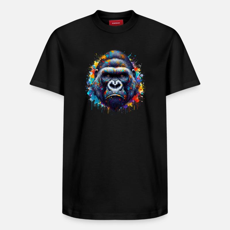 Gorille - T-shirt unisexe décontracté en coton Supima – de SPREAD - noir