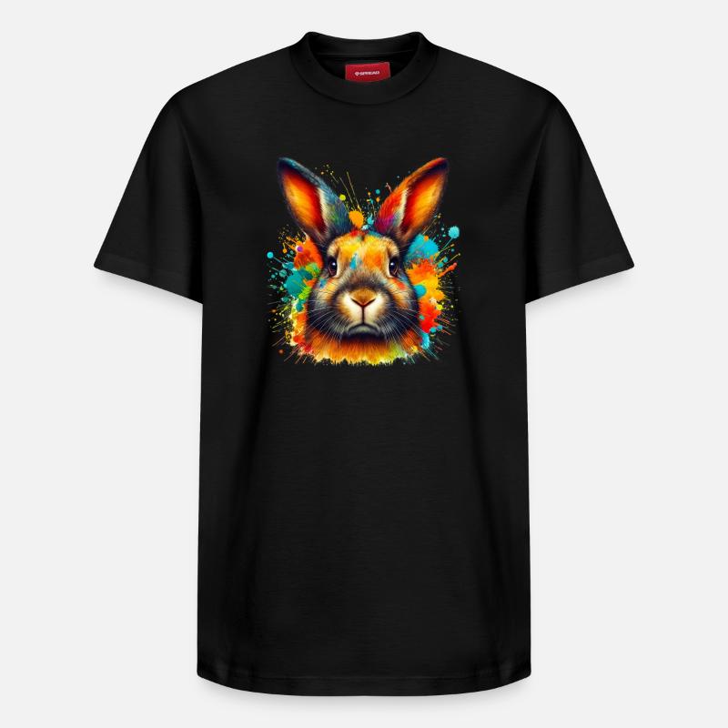 Lapin - T-shirt unisexe décontracté en coton Supima – de SPREAD - noir