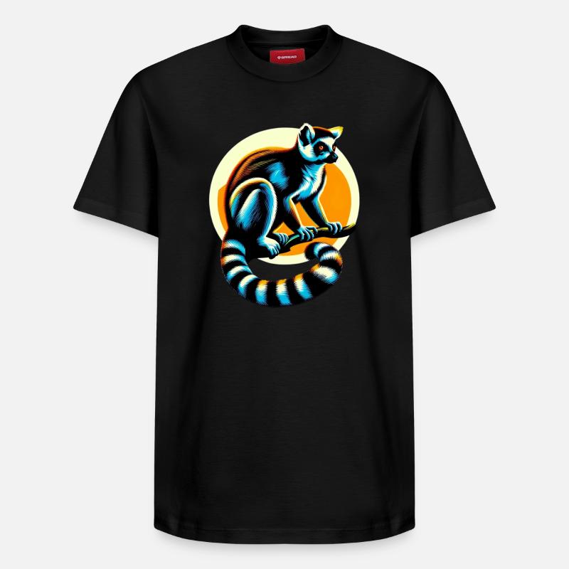 Lémurien - T-shirt unisexe décontracté en coton Supima – de SPREAD - noir