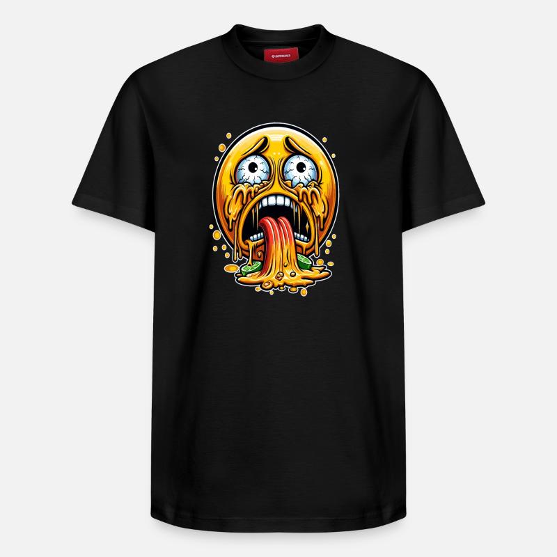 Visage d’attaque de vomi - T-shirt unisexe décontracté en coton Supima – de SPREAD - noir