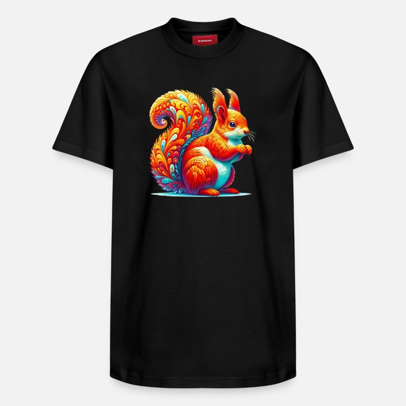 Écureuil - T-shirt unisexe décontracté en coton Supima – de SPREAD - noir