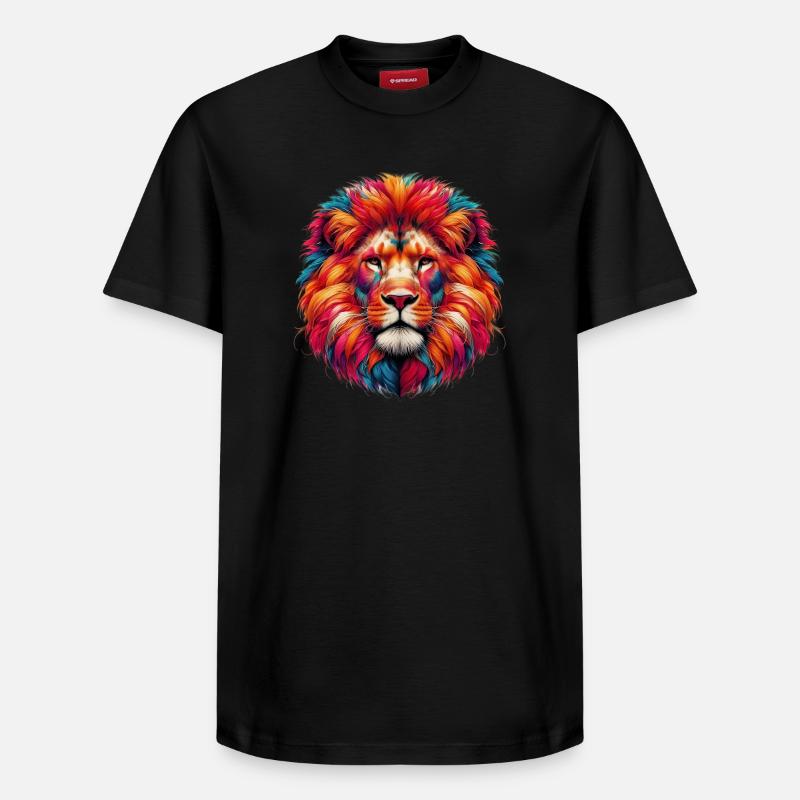 Lion - T-shirt unisexe décontracté en coton Supima – de SPREAD - noir