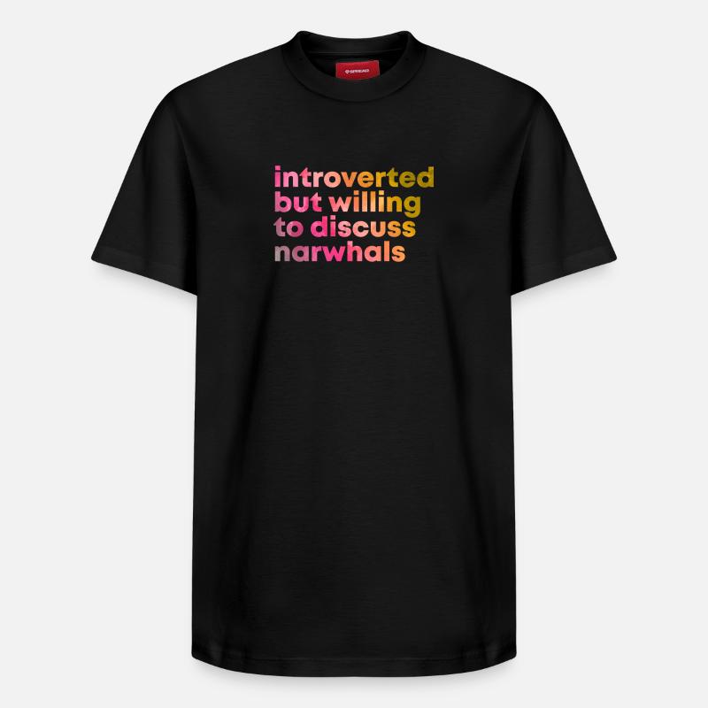 Narwal - Relaxed Unisex Supima Cotton T-Shirt – von SPREAD - Schwarz