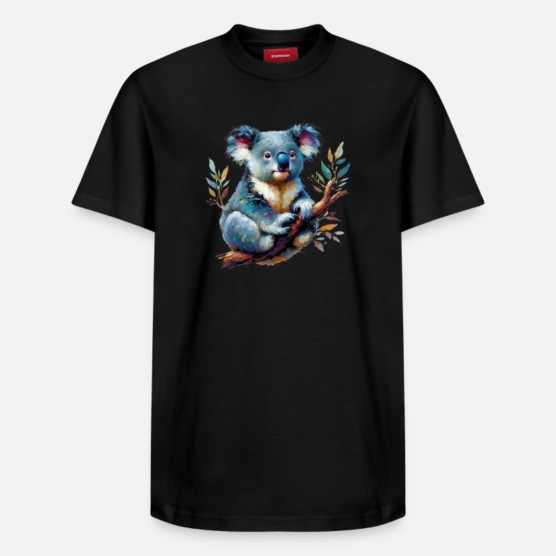 Koala - T-shirt unisexe décontracté en coton Supima – de SPREAD - noir