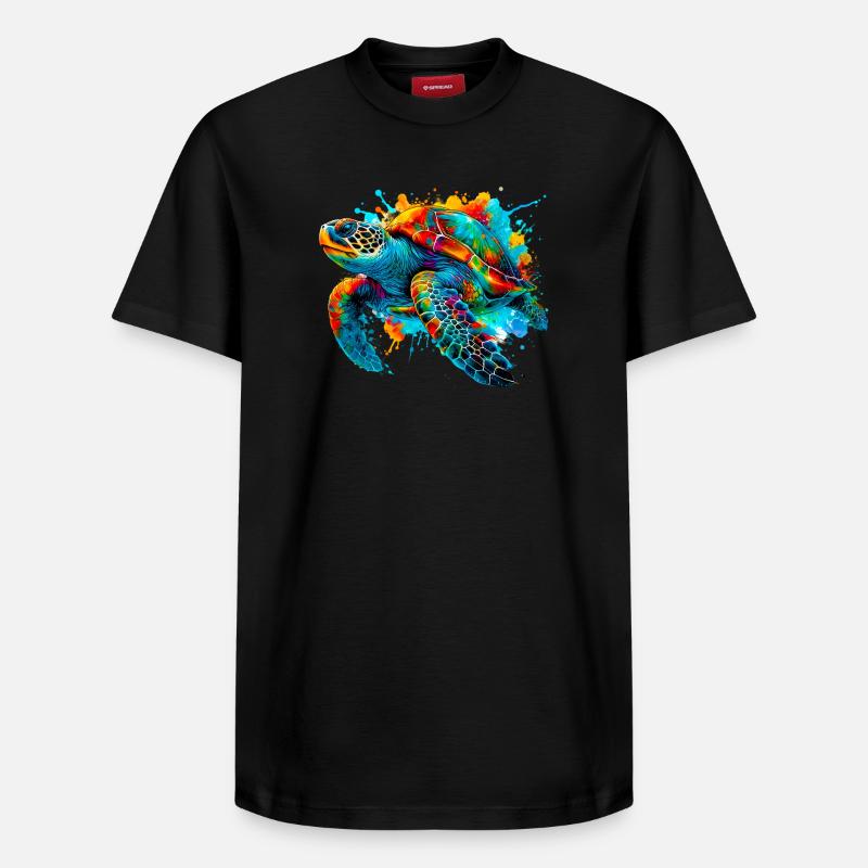 Tortue - T-shirt unisexe décontracté en coton Supima – de SPREAD - noir