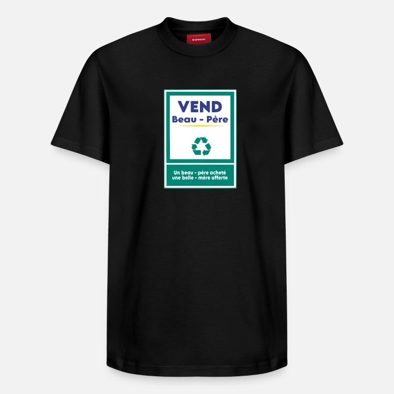 Vend beau-père - T-shirt unisexe décontracté en coton Supima – de SPREAD - noir