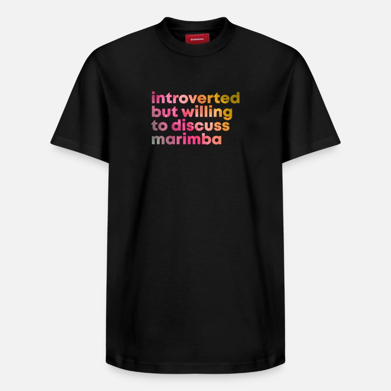 Marimba - Relaxed Unisex Supima Cotton T-Shirt – von SPREAD - Schwarz
