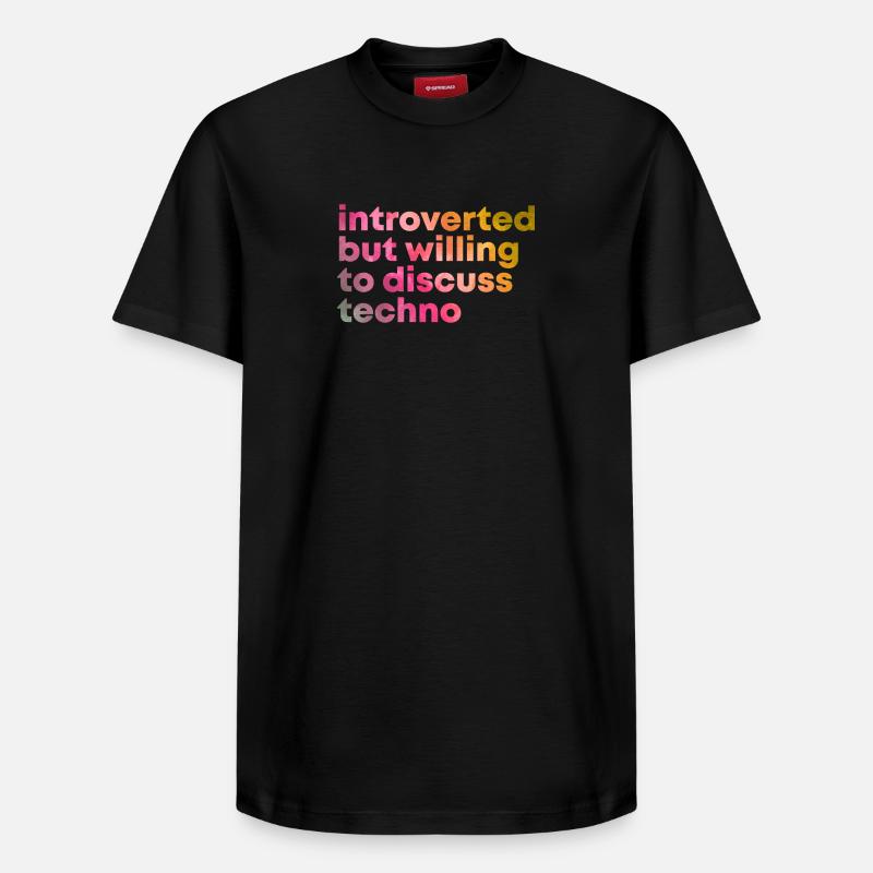 Techno - Relaxed Unisex Supima Cotton T-Shirt – von SPREAD - Schwarz