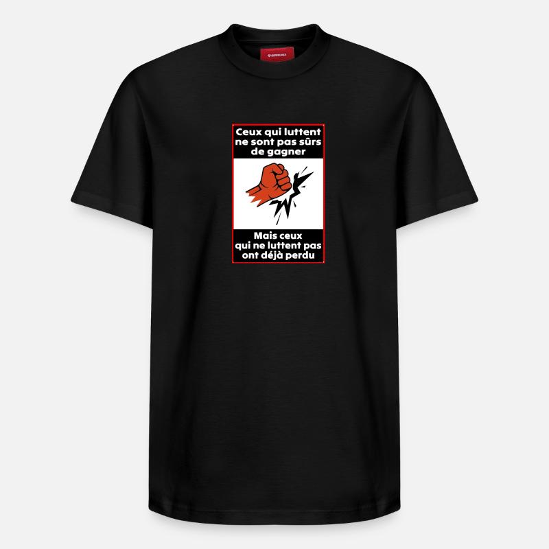 Ceux qui luttent - T-shirt unisexe décontracté en coton Supima – de SPREAD - noir