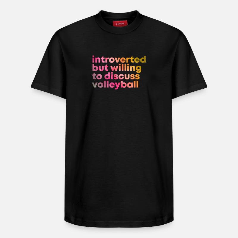 volley-ball - T-shirt unisexe décontracté en coton Supima – de SPREAD - noir