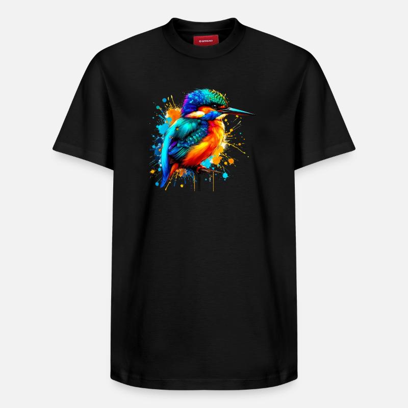 Martin-pêcheur - T-shirt unisexe décontracté en coton Supima – de SPREAD - noir
