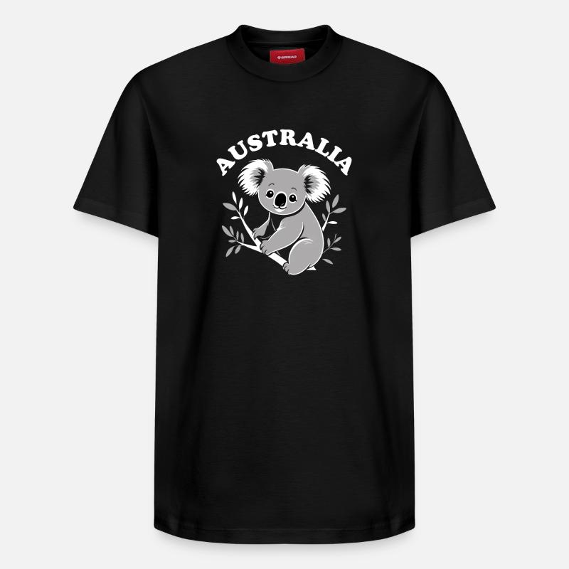 Australie Koala - T-shirt unisexe décontracté en coton Supima – de SPREAD - noir