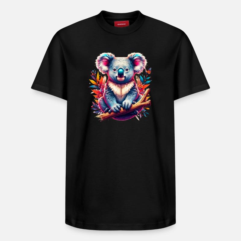 Koala - T-shirt unisexe décontracté en coton Supima – de SPREAD - noir