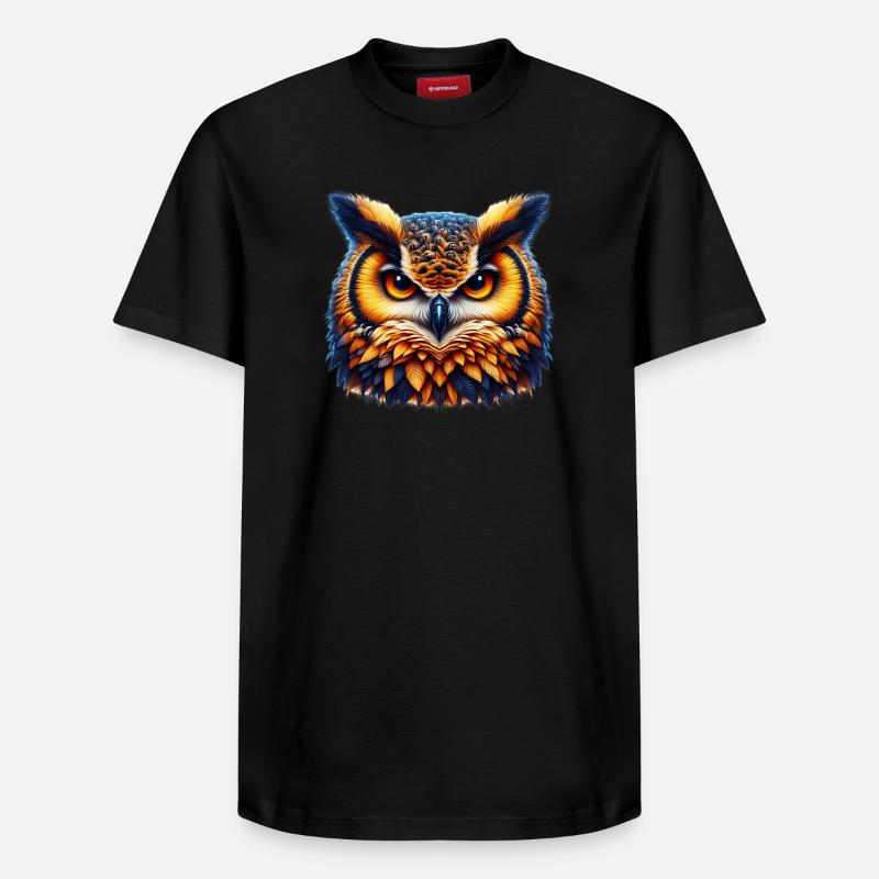 Hibou - T-shirt unisexe décontracté en coton Supima – de SPREAD - noir