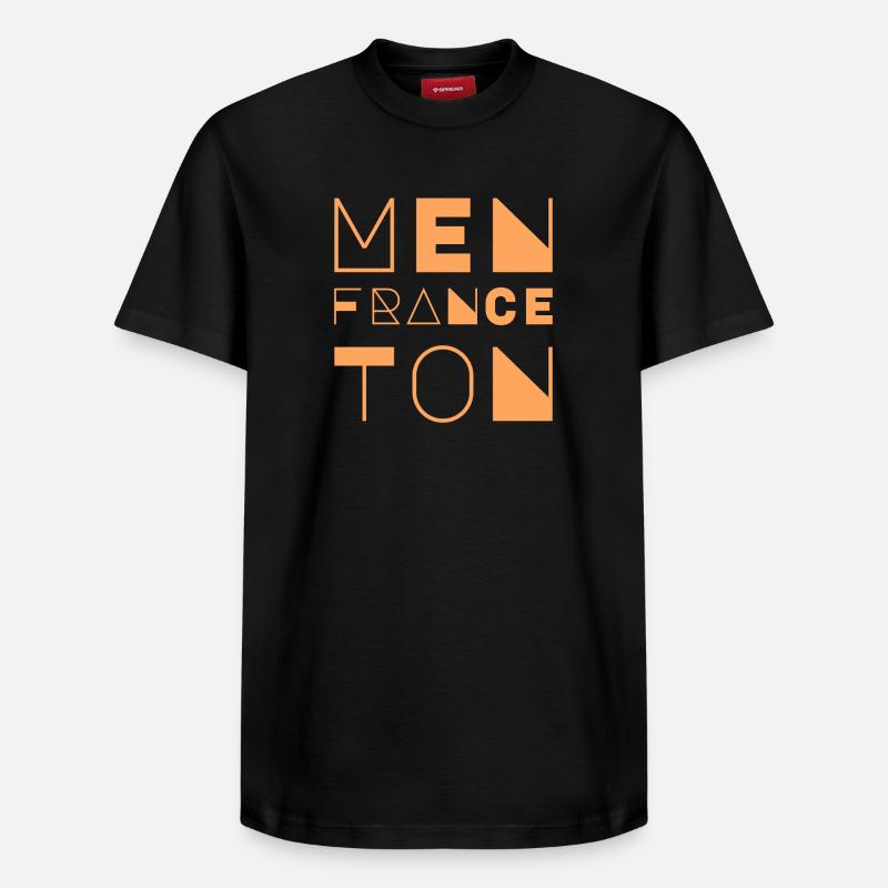 Menton, Frankreich - Relaxed Unisex Supima Cotton T-Shirt – von SPREAD - Schwarz