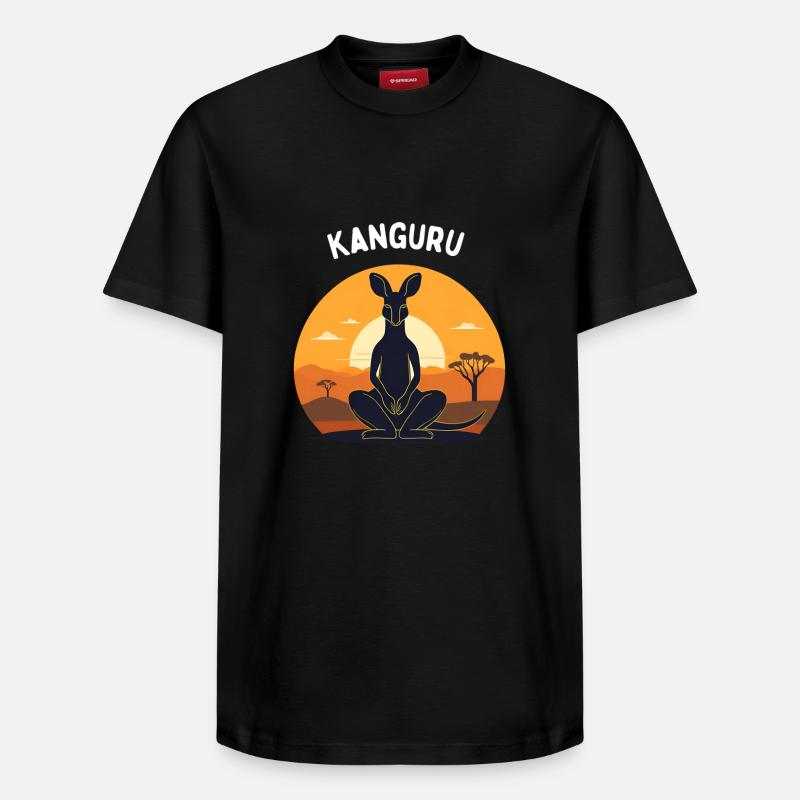 Kanguru - T-shirt unisexe décontracté en coton Supima – de SPREAD - noir