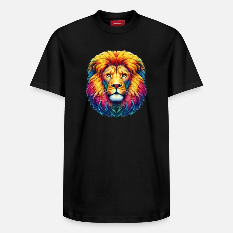 Lion - T-shirt unisexe décontracté en coton Supima – de SPREAD - noir